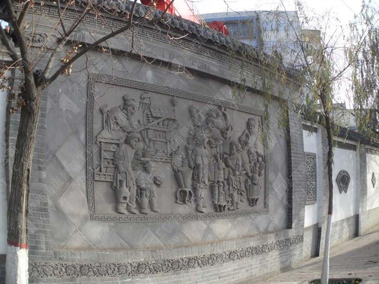 唐语砖雕照壁