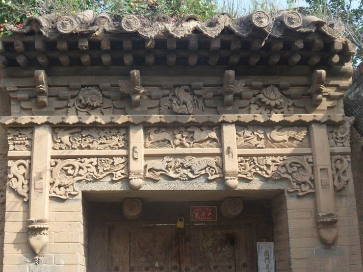 古建砖雕门楼