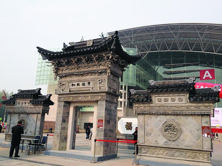古建砖雕门楼