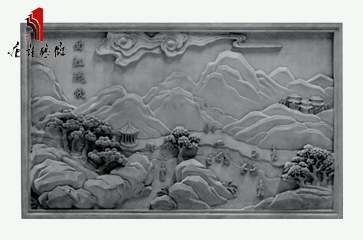 唐语高浮雕 关中八景之曲江流饮砖雕TY-HC1800-3
